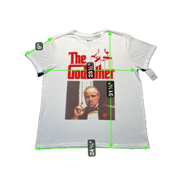 The Godfather Men’s Graphic T-Shirt Size XL White NWT Marlon Brando Movie Scene - Picture 4 of 6
